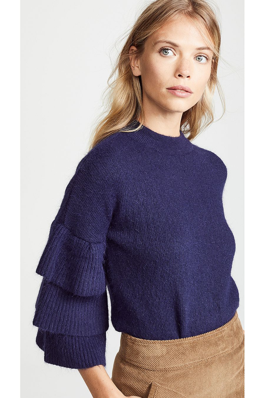 ENDLESS ROSE Ruffle Sleeve Sweater 