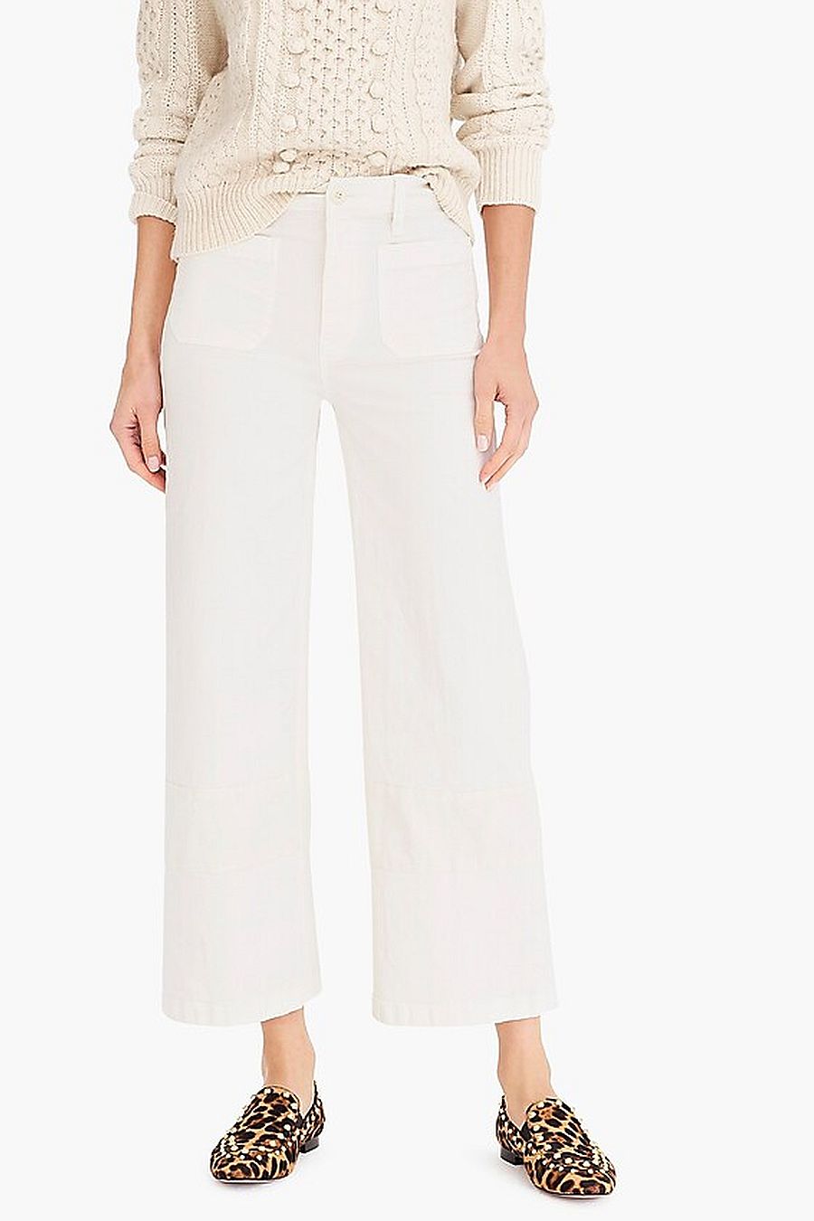 j crew wide leg crop