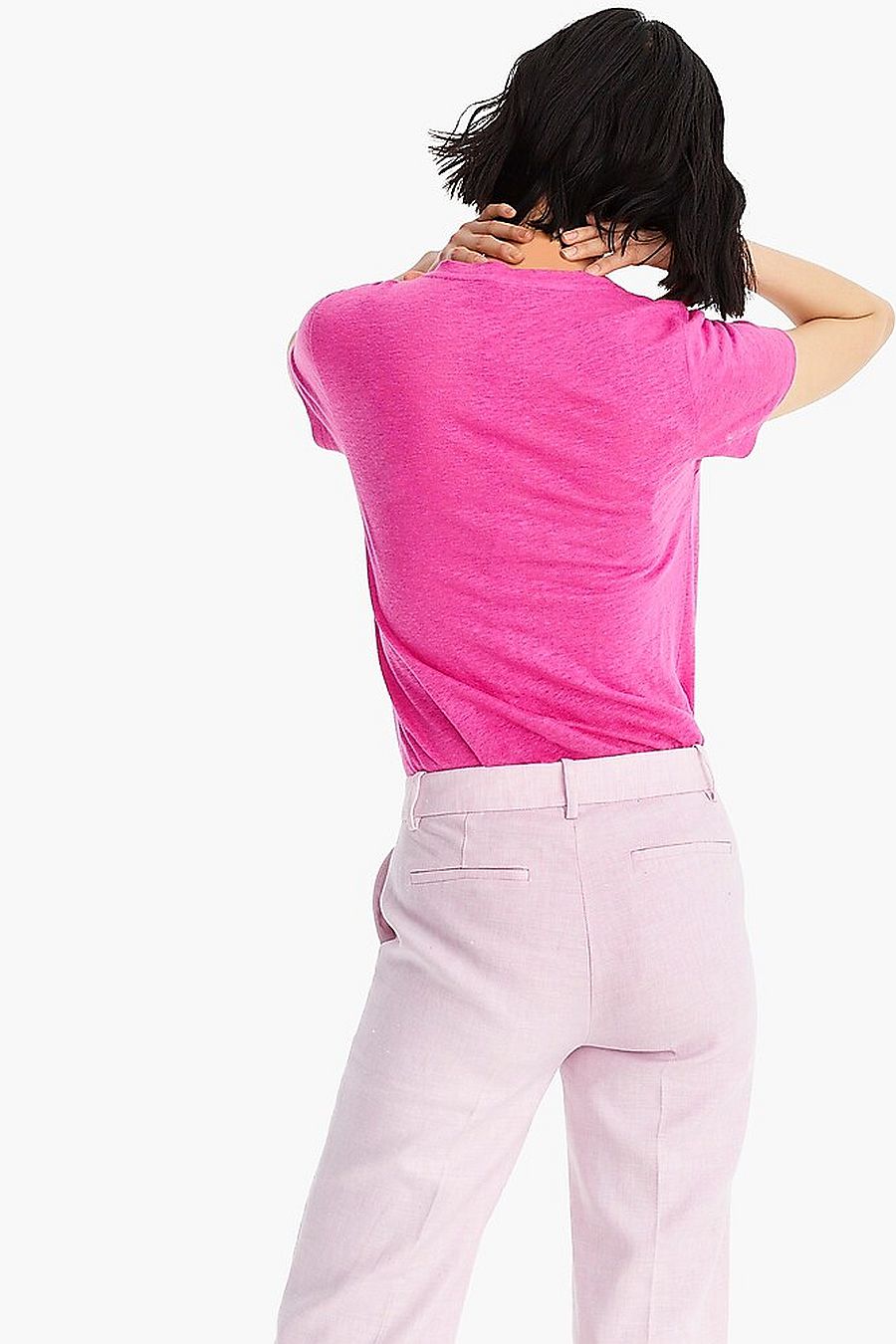 J.CREW Linen V-Neck Pocket T-Shirt 