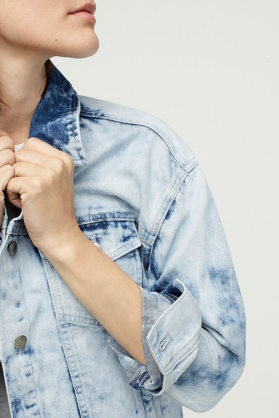 j crew cropped denim jacket