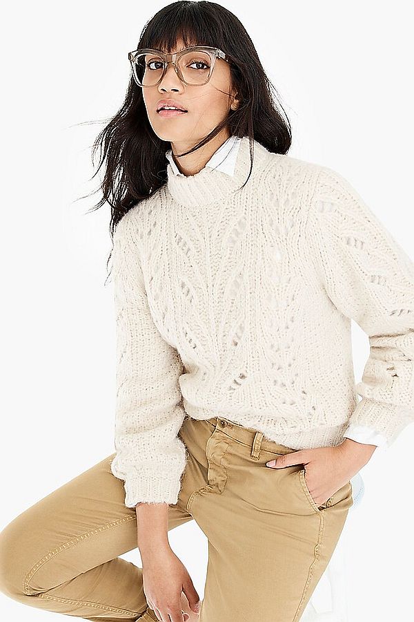 point sur button back sweater
