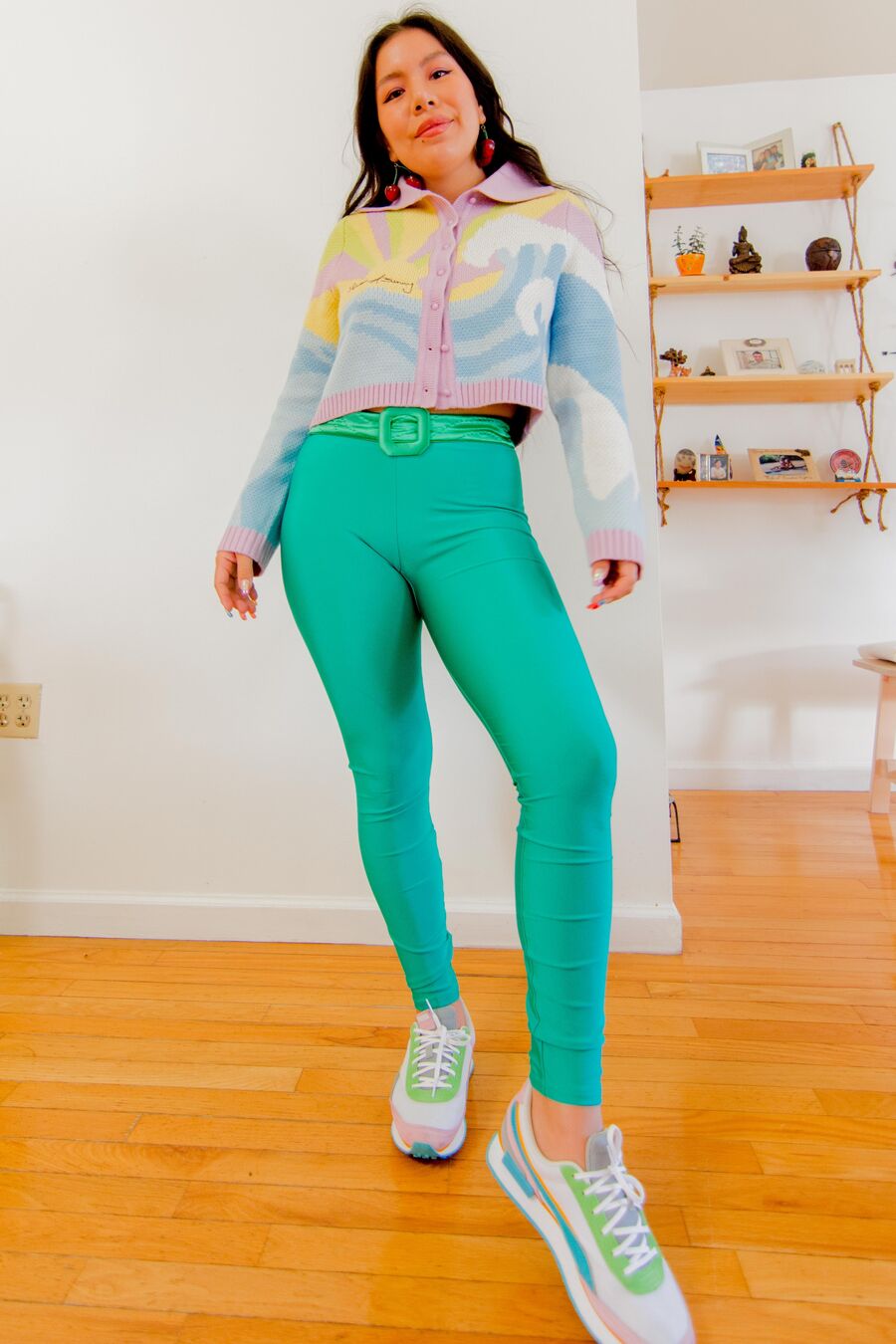 CULT FORM Green Maxi Yorgan Tights 