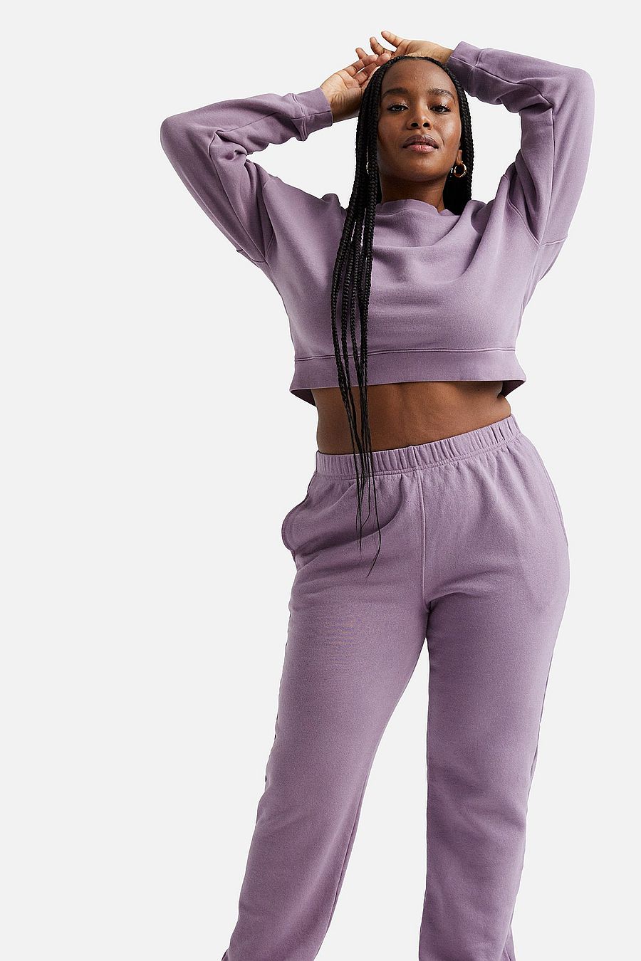 lavender crop sweatshirt