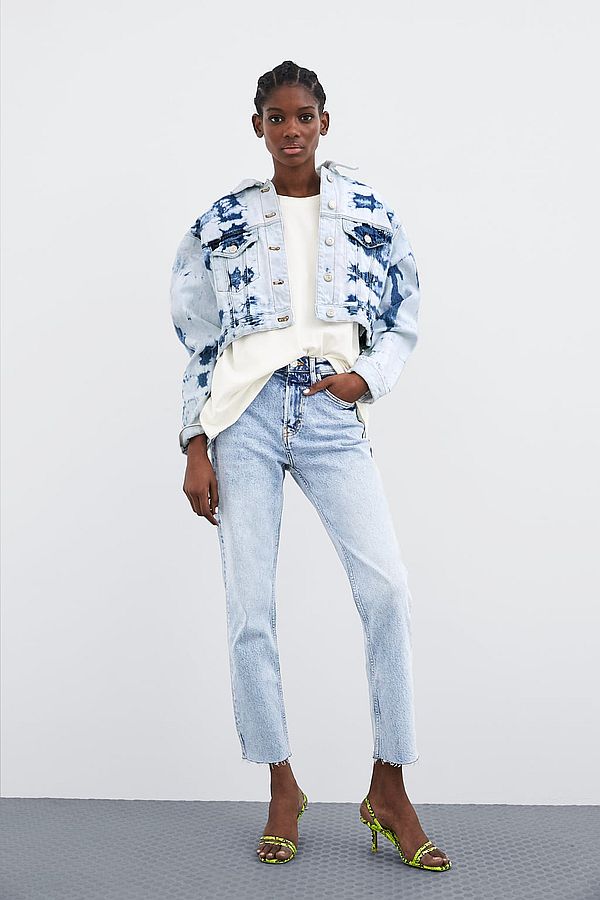 zara tie dye denim jacket