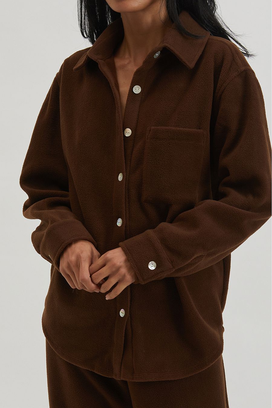 DONNI. Polar Fleece Shirt - Chocolate 