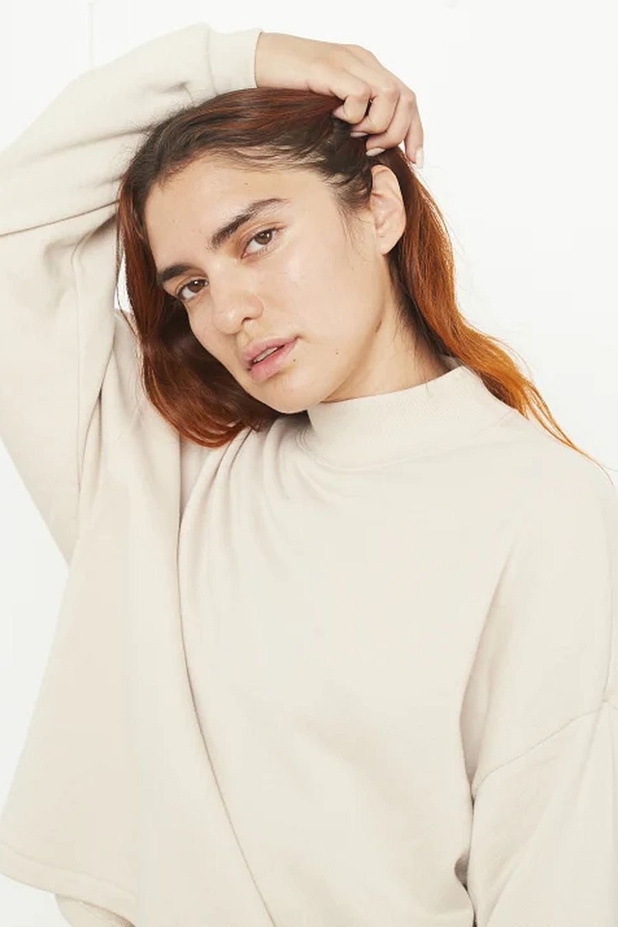 ENTIREWORLD Mock Neck Sweatshirt 