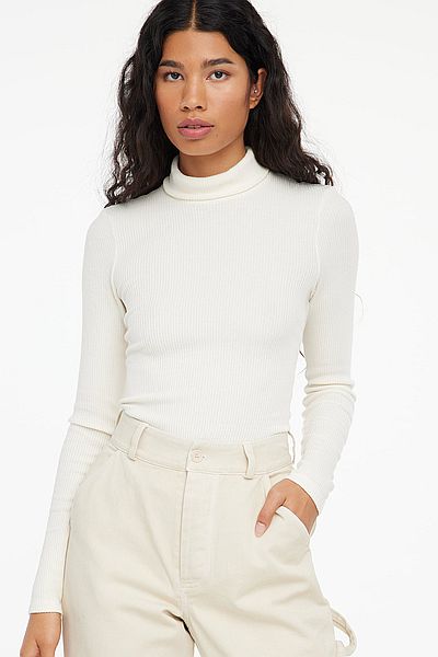 LACAUSA CLOTHING Sweater Rib Turtleneck 