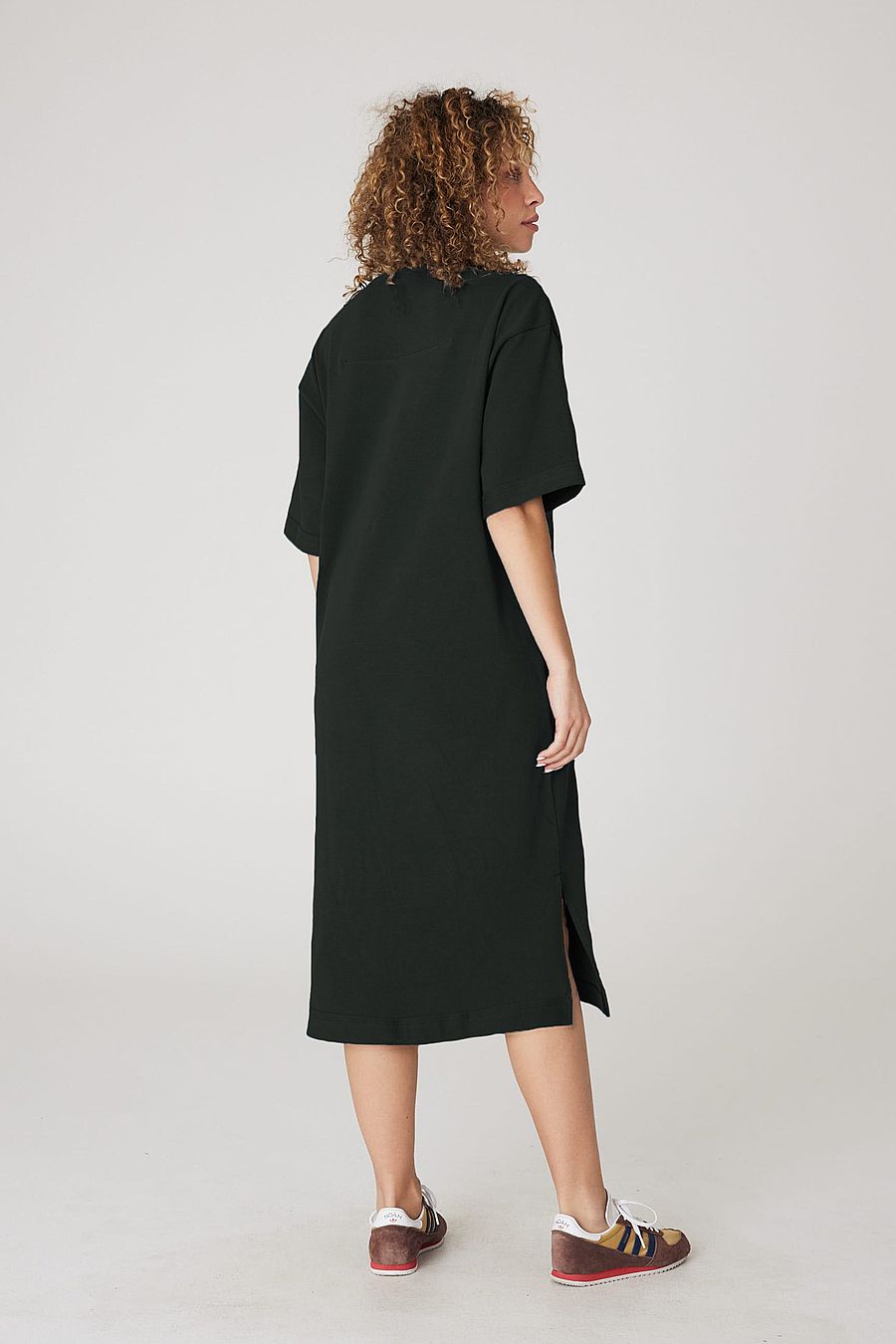 Back Beat Co. Organic Cotton Mock Neck Dress - Vintage Black