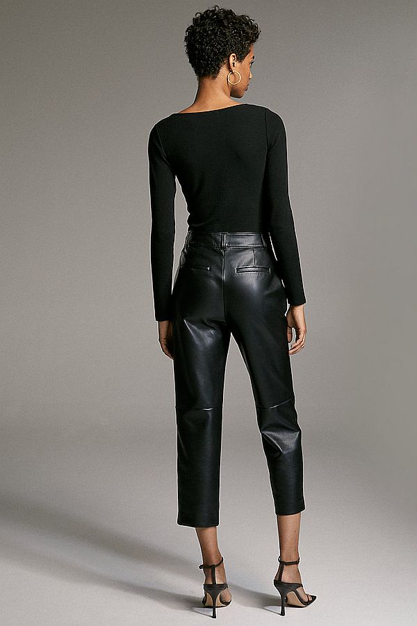 ARITZIA Vegan Leather Straight Pants 