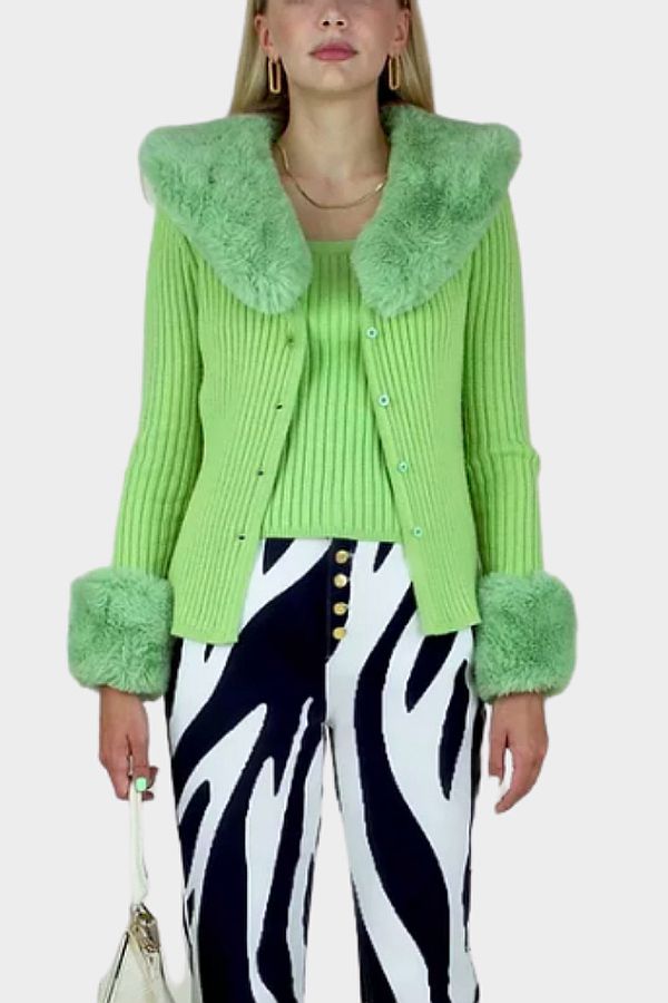 HOUSE OF SUNNY Peggy Cardigan - Green 