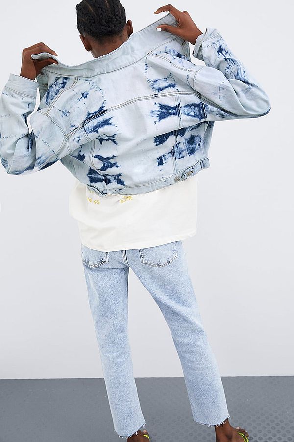 zara tie dye denim jacket