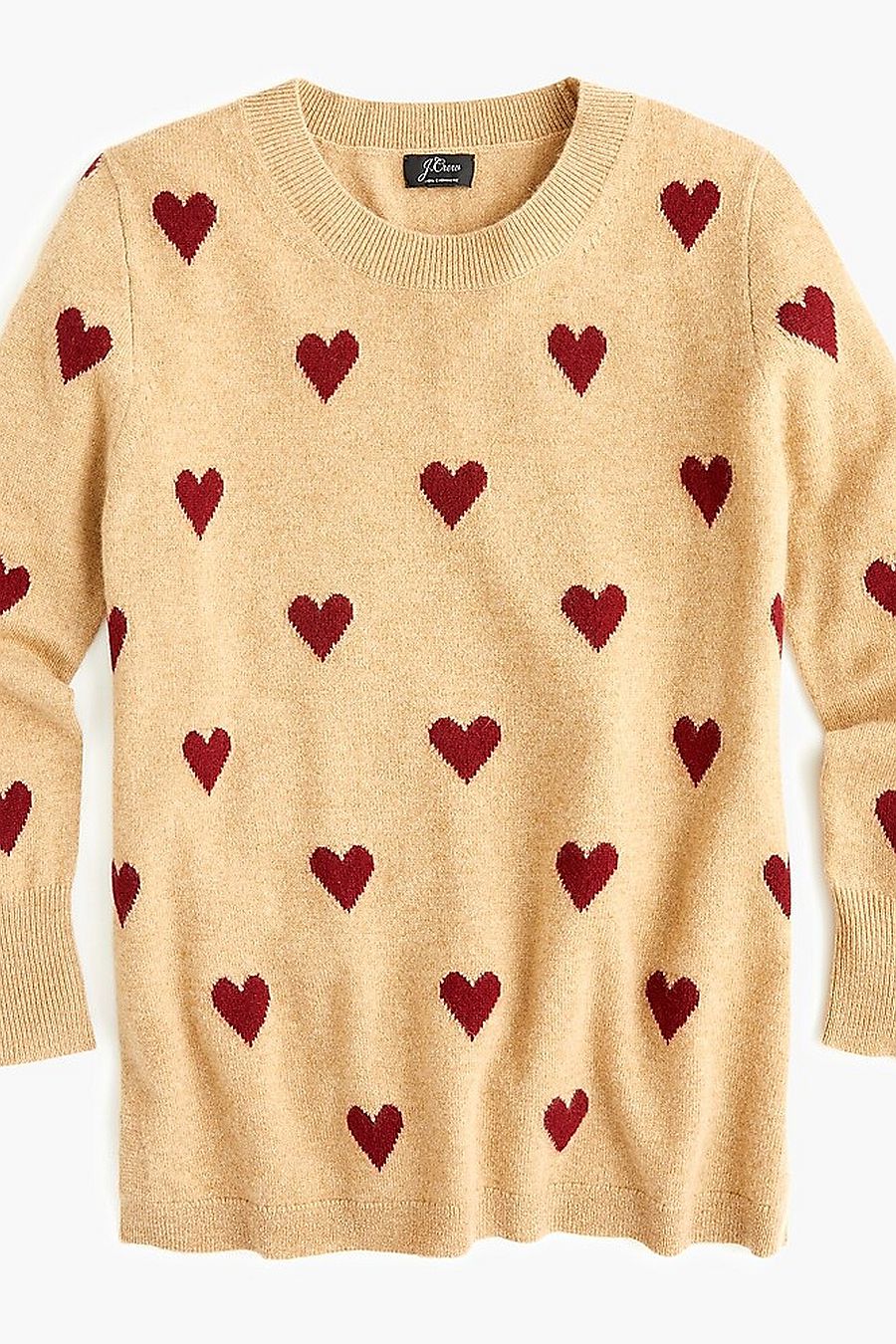 J.CREW Intarsia-Knit Hearts Cashmere 